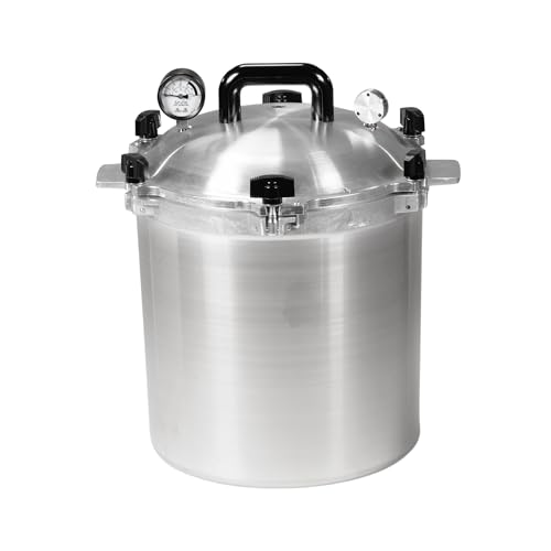 All American 1930: 25qt Pressure Cooker/Canner (The 925) - Exclusive Metal-to-Metal Sealing System - Easy to Open & Close - Suitable for Gas, Electric, or Flat Top Stoves - Made in the USA