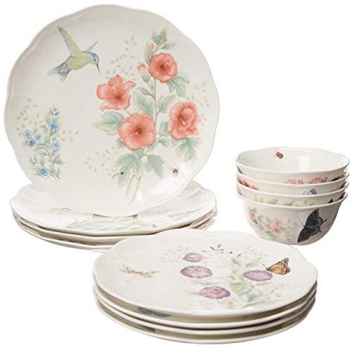 Lenox 883319 Butterfly Meadow Flutter 12Pc Dinnerware Set,Multicolor