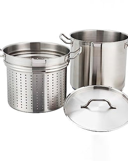 Winware Stainless 20 Quart Steamer/Pasta Cooker with Cover