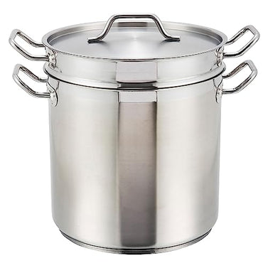 Winware Stainless 20 Quart Steamer/Pasta Cooker with Cover