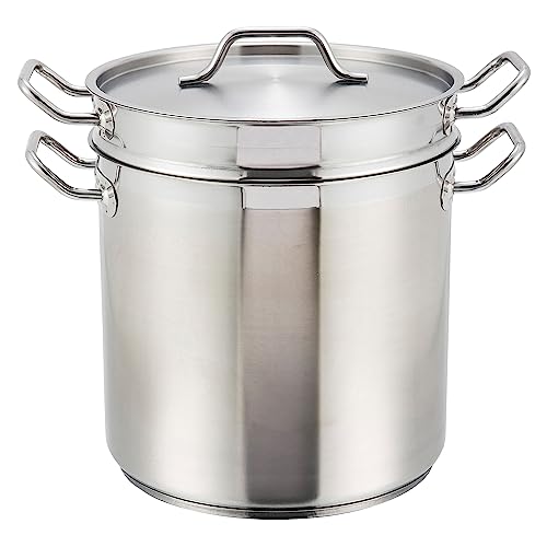 Winware Stainless 20 Quart Steamer/Pasta Cooker with Cover