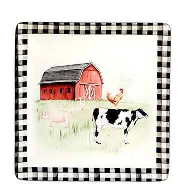 Certified International On The Farm Square Platter Large