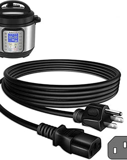 Zonefly Original Power Cord Compatible for Instant Pot Electric Pressure Cooker, Power Quick Pot, Rice Cooker, Soy Milk Maker, Microwaves and More Kitchen Appliances Replacement Cable