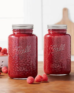 Ball Collectors Edition Vintage Rose Colored Canning Jars, Regular Mouth Quart Jars with Lids and Bands, 32 Oz Each, Pack of 6, 2166214-6PK