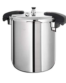 Buffalo Pressure Cooker 21 Qt Stainless Steel - Large Canning Pot with Lid for Home, Commercial Use - Easy to Clean Any Stove Top Pressure Canner, Can Cooker - SG Certificate QCP420