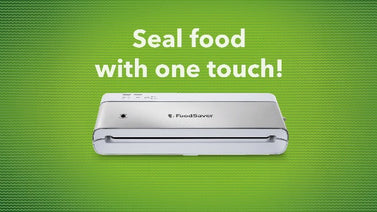 FoodSaver Compact Vacuum Sealer Machine with Sealer Bags and Roll for Airtight Food Storage and Sous Vide, White